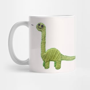 Derpy Dino Says Hi ( But It's Embroidery So It's Fancy) Mug